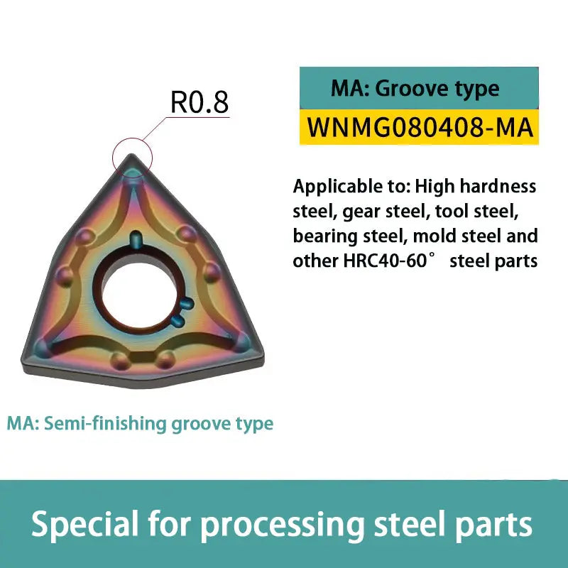 72-WNMG080404/08 Peach-shaped external turning tool head Shandong Denso Pricision Tools Co.,Ltd.